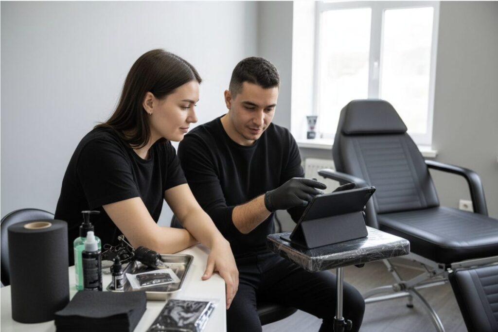 bezpečné tetování Definice bezpečného tetování Co charakterizuje bezpečné tetování Zdravotní aspekty bezpečného tetování Proč je bezpečnost u tetování důležitá Zdravotní rizika při nesprávném tetování Význam profesionální péče Jak funguje bezpečné tetování Technologický proces bezpečného tetování Medicínské aspekty bezpečného tetování Základní koncepty a postupy v oboru Profesionální bezpečnostní standardy Technologické inovace v tetování Jak vybrat bezpečné tetovací studio a tatéra Kritéria hodnocení studia Hodnocení profesionality tatéra Rychlý přehled Rychlý přehled Závěr Vysvětlení Výběr certifikovaných materiálů Používají se pouze sterilní a certifikované nástroje a pomůcky. Zkušení profesionální tatéři Důležité je školení, praxe a zodpovědný přístup. Přísná hygiena Hygiena je klíčová proti infekcím a komplikacím. Péče po tetování Po zákroku je nutné dodržovat jasná pravidla hojení. Ověření studia Před návštěvou si zkontrolujte certifikáty a recenze. Definice bezpečného tetování Bezpečné tetování je víc než estetická volba. Jde o kombinaci profesionální techniky, hygienických standardů a zodpovědné péče o zdraví klienta. Bezpečnost vzniká souhrou detailů – od sterility nástrojů až po správné pokyny po tetování. Co charakterizuje bezpečné tetování Bezpečné tetování splňuje zejména tato kritéria: používání sterilních a certifikovaných materiálů, profesionální přístup kvalifikovaného tatéra, důsledné dodržování hygienických pravidel, správná příprava pokožky před zákrokem, jasné a správné pokyny pro následnou péči. Zdravotní aspekty bezpečného tetování U bezpečného tetování se řeší i zdravotní stránka – tatér by měl umět: posoudit stav pokožky a rizikové faktory, pracovat technicky správně (hloubka, tlak, tempo), upozornit na možné reakce, doporučit vhodnou péči po tetování. Bezpečné tetování je potřeba brát jako zákrok do kůže – ne jen jako „službu“. Proč je bezpečnost u tetování důležitá Bezpečnost není doporučení, ale podmínka, pokud chcete minimalizovat rizika. Špatně provedený nebo nečistý proces může vést od lehkého zánětu až po vážné komplikace. Zdravotní rizika při nesprávném tetování Nejčastější rizika: infekce (včetně rizika přenosných onemocnění při špatné sterilizaci), alergické reakce na pigmenty, kožní záněty a dlouhé hojení, trvalé poškození kůže (jizvy, granulomy), zhoršení existujících kožních problémů. Význam profesionální péče Profesionální studio minimalizuje riziko tím, že: používá jednorázové/sterilní pomůcky, dodržuje dezinfekční postupy, pracuje v čistém a kontrolovaném prostředí, komunikuje s klientem a dává přesné pokyny, odmítne tetování, pokud je riziko vyšší (např. akutní kožní problém). Jak funguje bezpečné tetování Technologický proces bezpečného tetování Bezpečný postup obvykle zahrnuje: krátkou konzultaci + posouzení kůže, přípravu pracoviště (dezinfekce, bariéry, rukavice), použití sterilních jehel a kvalitních pigmentů, kontrolované zavádění pigmentu, finální vyčištění a ošetření kůže, jasné instrukce pro domácí hojení. Medicínské aspekty bezpečného tetování Z medicínského pohledu je důležité: minimalizovat podráždění tkáně, předcházet infekci, sledovat příznaky alergie, zajistit správné hojení. Základní koncepty a postupy v oboru Profesionální bezpečnostní standardy V praxi to znamená: školení a kvalifikaci tatéra, hygienické protokoly (dezinfekce, jednorázové pomůcky), evidenci materiálů a postupů, transparentnost vůči klientovi (co se používá a jak). Technologické inovace v tetování Moderní vybavení a nové typy pigmentů/jehel mohou: zlepšit přesnost, snížit podráždění kůže, usnadnit hojení, zvýšit konzistentní kvalitu výsledku. Jak vybrat bezpečné tetovací studio a tatéra Kritéria hodnocení studia Dívejte se na: čistotu a pořádek (i mimo „fotogenická“ místa), zda používá jednorázové pomůcky a sterilní jehly, viditelná hygienická pravidla a pracovní postupy, recenze a reálné fotky zahojených prací, ochotu odpovídat na otázky. Hodnocení profesionality tatéra Důležité znaky: kvalitní portfolio ve stylu, který chcete, jasná komunikace a konzultace, férové vysvětlení rizik a hojení, netlačí na rychlé rozhodnutí, dá vám konkrétní pokyny po tetování. Bezpečnost a komfort: i bolest je faktor Bezpečné tetování není jen o sterilním prostředí, ale i o tom, aby klient během zákroku nepanikařil a nehýbal se bolestí. Proto mnoho lidí řeší i komfort (např. znecitlivující krémy). https://tktx-shop.click Pokud chcete snížit stres a bolest během tetování, podívejte se na možnosti TKTX a Dermacain na https://tktx-shop.click (komfort až do 3 hodin dle produktu a správného použití). Často kladené otázky (FAQ) Co je bezpečné tetování? Je to tetování provedené profesionálně, sterilně a s důrazem na hygienu, správnou techniku a následnou péči, aby se minimalizovalo zdravotní riziko a zvýšil komfort klienta. Jaká jsou rizika při nesprávném tetování? Nejčastěji infekce, alergické reakce, dlouhé hojení, záněty a v horších případech trvalé poškození kůže. Jak připravit pokožku před tetováním? Pokožka má být zdravá, bez zánětu a poranění. Pomáhá hydratace, dobrý spánek, žádný alkohol a ideálně konzultace se studiem. Jak vybrat bezpečné studio? Sledujte hygienu, jednorázové/sterilní pomůcky, portfolio, recenze a to, zda vám umí transparentně vysvětlit postup i následnou péči. bezpečné tetování