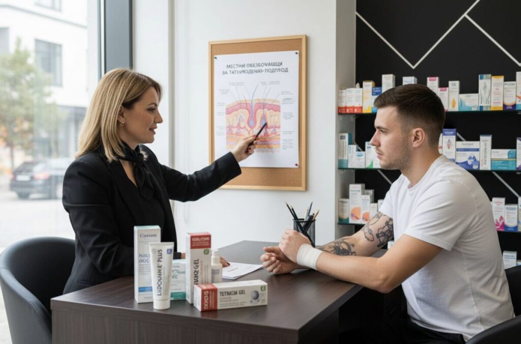 efektivita znecitlivění při tetování