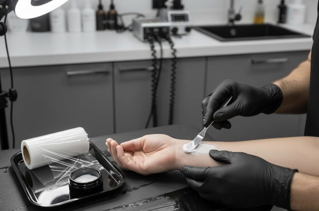 krok za krokem znecitlivění při tetování