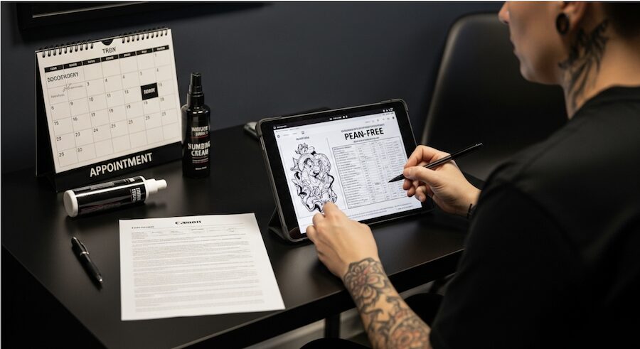 naplánovat tetování bez bolesti